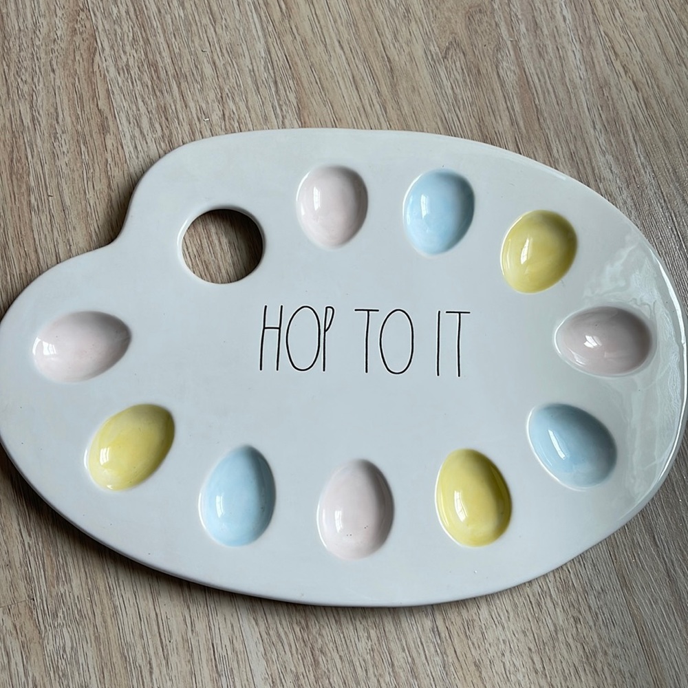 RAE DUNN HOP TO IT egg platter